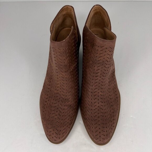 LifeStride Womens Payton Brown Perforated Faux Leather Slip On Size 11 M Bootie - Picture 4 of 10